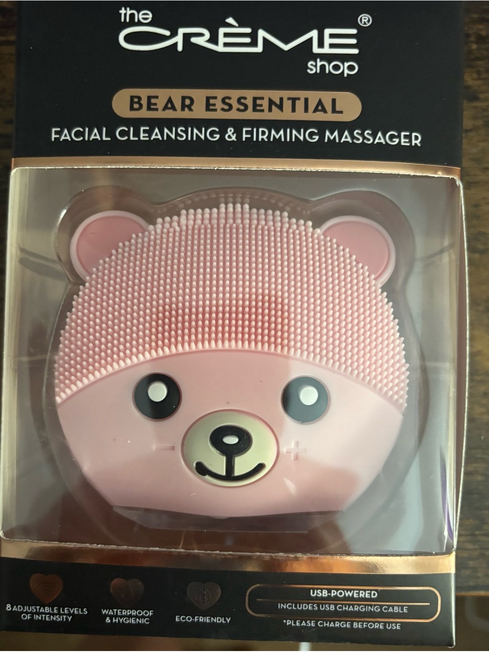 The Crème Shop Bear Essential Facial Cleansing Massager - Pink